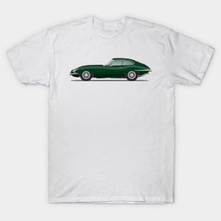 E Type Series 1 Coupe British Racing Green T-Shirt